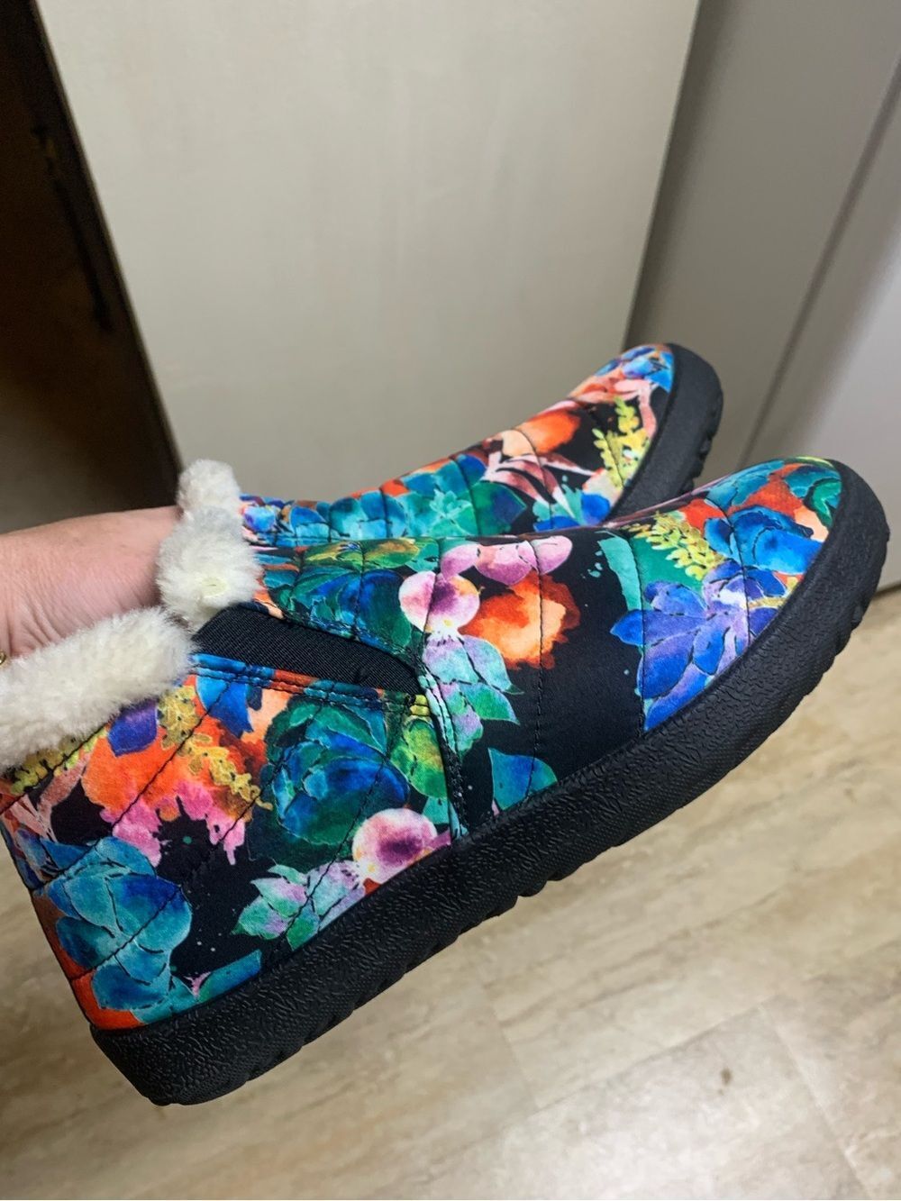 Yes We Vibe Colorful Floral Sneakers Slippers